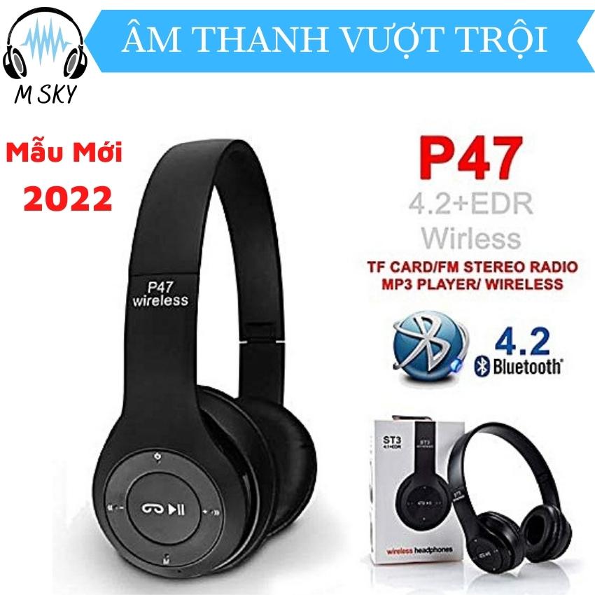 Tai Nghe Bluetooth Chụp tai P.47 là Bản Nâng Cấp Hoàn Hảo Của Tai Nghe F10 Plus Tai Không Dây Có Mic Có Thẻ Nhớ Âm Bass Cực Chất