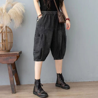 Quần ngố jean nữ màu đen đủ size 40-90kg mã J2