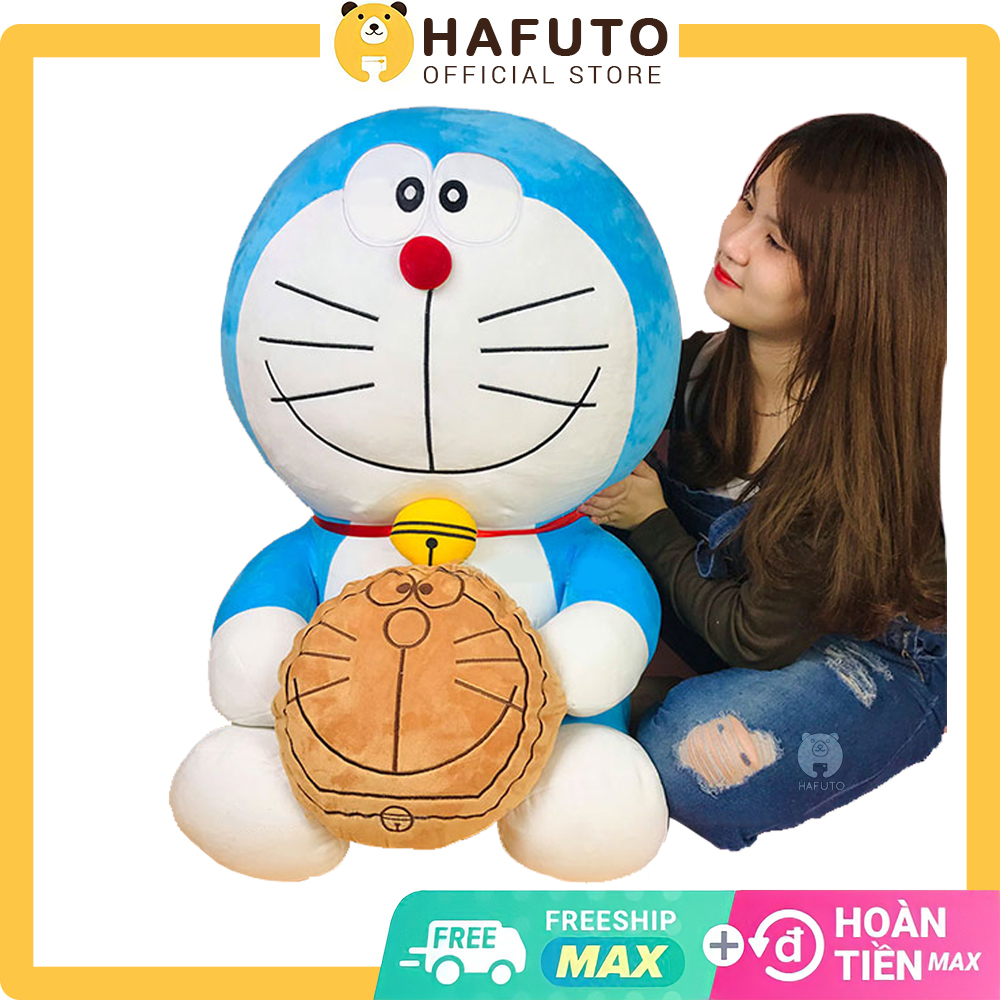 Size 45cm Gấu Bông Doraemon Hafuto, Doremon Ôm Bánh Rán