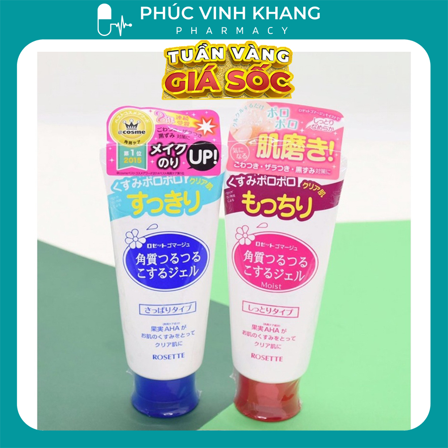 Gel tẩy tế bào chết Rosette Peeling Gel 120g chính hãng, tẩy da chết hàng đầu Nhật Bản