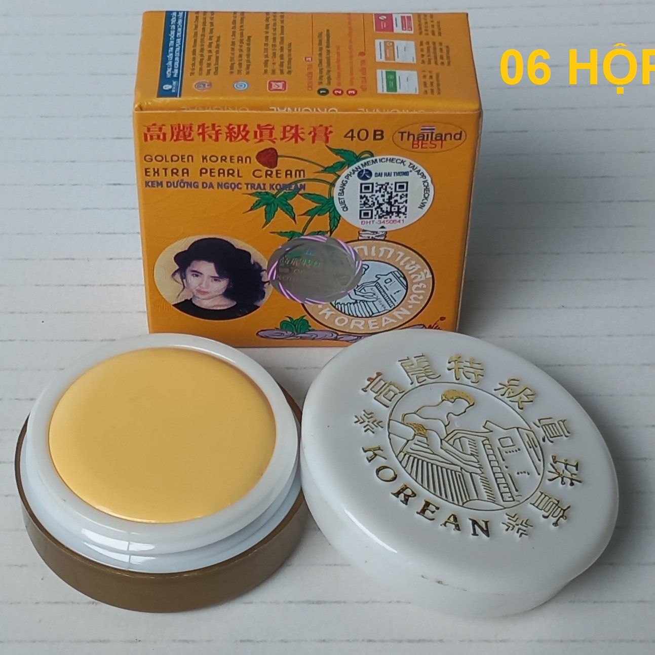 HCM [chuẩn thái] 06 hộp Kem nám Sâm vàng dưỡng trắng da ngọc trai Extra Pearl Cream giảm vết thâm sạm trên da mặt do bắt nắng  rất thích hợp dùm làm kem lót trang điểm 5g