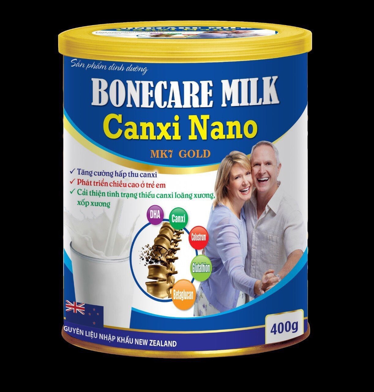 Sữa Bột Tăng Chiều Cao Bonecare Milk Canxi Nano MK7 Gold- Tăng Cường Hấp Thu Canxi Phát Triển Chiều Cao Ở Trẻ Em Cải Thiện Tình Trạng Thiếu Canxi Loãng Xương Xốp Xương- VNmart Online