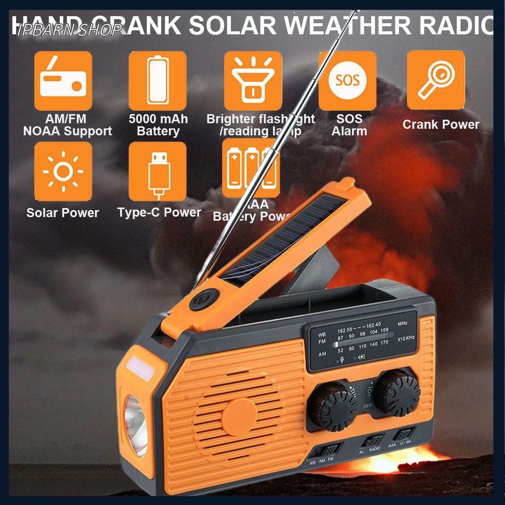 割引発見 SEPPR Emergency Weather Radio,Power Bank for Cellphone,Hand Crank  Solar Radio Bright Flashlight Reading Lamp,AM FM Portable Radio並行輸入品 