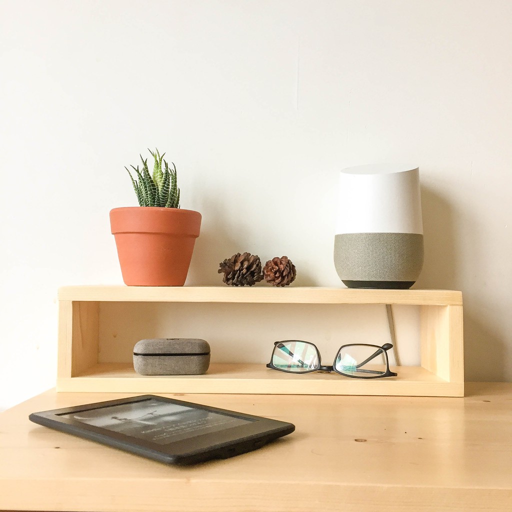 Kệ gỗ Kệ lưu trữ máy tính để bàn Giá đỡ Phòng đồ lặt vặt kích thước 50x12x10 cm