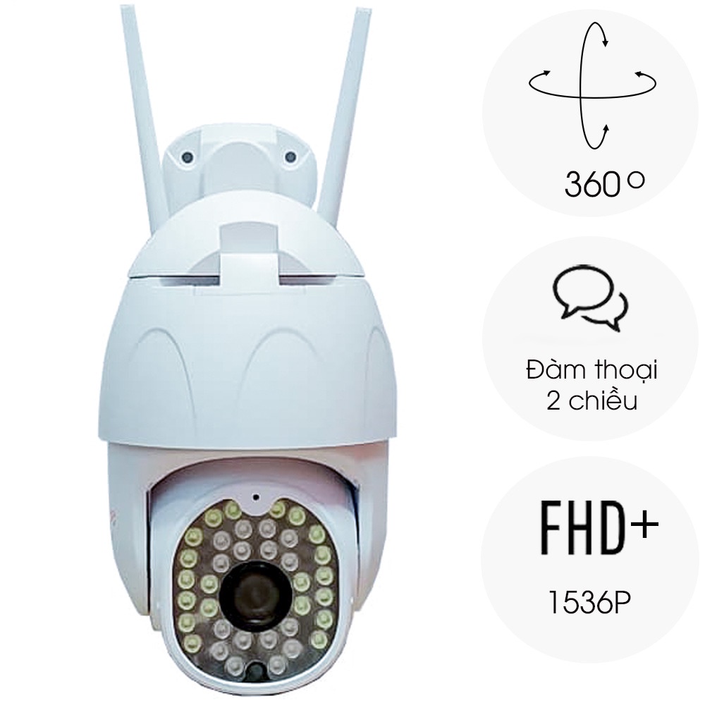 Camera yoosee 360 độ | camera ngoài trời yoosee ptz 32 led xoay 360 - full hd siêu nét | độ phân giải 3.0 mps,chống nước,báo động đêm có màu