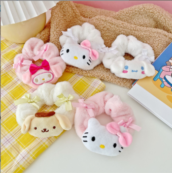 Dây Buộc Tóc Hello Kitty Dây Buộc Tóc Ruột Già Vải Nhung Lông Dễ Thương Phụ Kiện Tóc Thời Trang