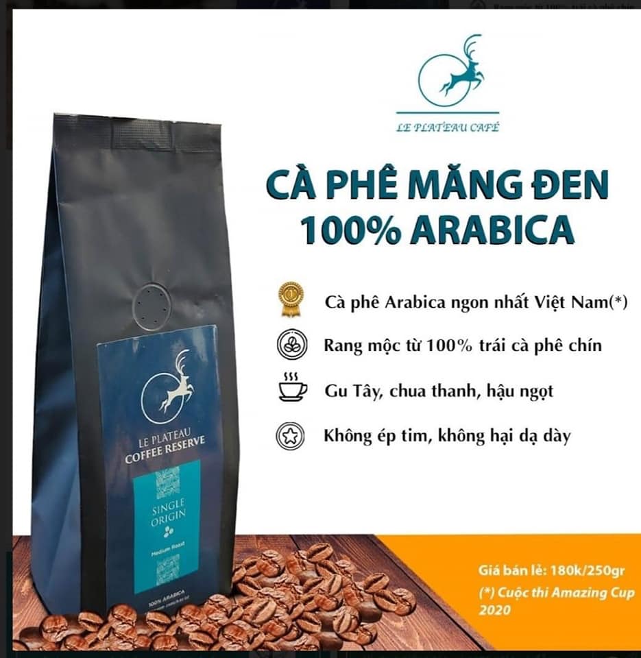 Cà phê Măng Đen Le Plateau Arabica cao cấp nguyên chất 100% hạt trái chín