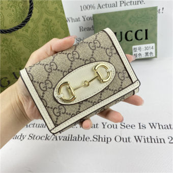 Ví GUCCI Cho Nữ Giảm Giá Ngắn Màu Trắng Nâu 2022 Món Quà Tuyệt Vời Nhất Cho Bạn Gái Kèm Hộp Và Giấy Cầu Xin Tùy Chọn