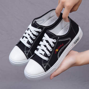 Giày vải nữ giày cao trắng Giày Hàn Quốc-phong cách vải thoáng khí giày hợp thời trang sinh viên giày cho phụ nữ WA37