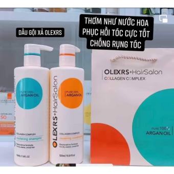 Cặp Dầu Gội xả Olexrs Argan Oil Collagen Hair Salon cao cấp 960ml+500ml#dầugội