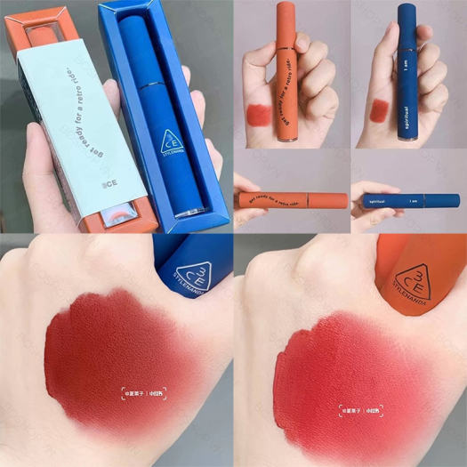 SON 3CE MẪU MỚI VỎ XANH MÀU ĐỎ NÂU