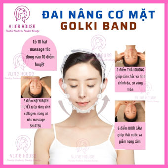 [AUTH Korea] GOLKI BAND VLINE Đai đeo thon gọn mặt nâng cơ giảm nhăn massage