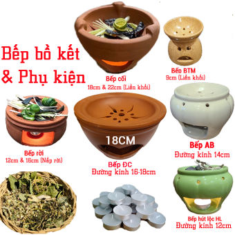 Combo bếp đốt bồ kết thảo mộc + 500gr Mix các loại lá xông (sả, khuynh diệp, ngải cứu, hương nhu, vỏ bưởi, ....)