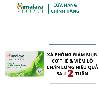 Xà Phòng Neem Nghệ Tây Himalaya Giúp Kháng Viêm Kháng Khuẩn Ngăn Ngừa Mụn Lưng - Protecting neem & turmeric soap