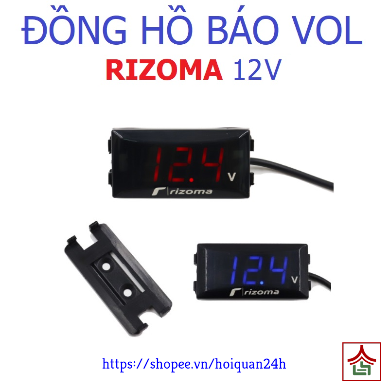 Đồng hồ báo vol rizoma bản cao cấp 12v cho xe máy