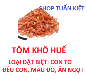 100gr TÔM KHÔ HUẾ LOẠI NGON - TÔM MỀM THƠM NGỌT  ĐỀU CON BAO ĂN TỪNG CON - LOẠI LỚN