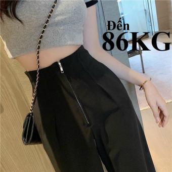 Khóa Sắt Phéc Mơ Tuya Liền Cạp, Quần Ống Rộng Lưng Cao Dài 97CM, Vải Tuyết Mưa cao cấp, Có Big Size tới 89KG