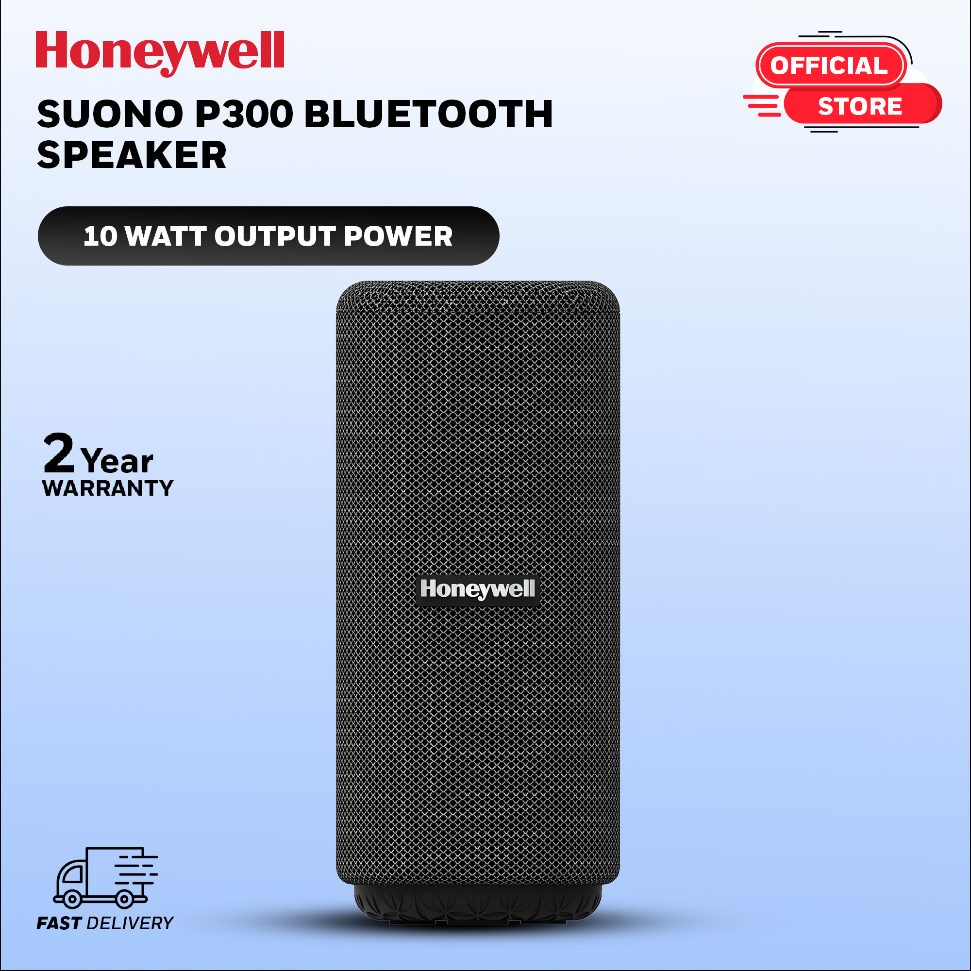 Honeywell Speaker | Bluetooth Speaker Newly Launched Suono P300 10W 5.3 Bluetooth Speaker,9H Playtime, Deep Bass,IPX 4,TWS Feature,Fast Charging,SD Card,USB,AUX,Built-In Mic and 52mm Drivers,2 Years Manufacturer Warranty - Black