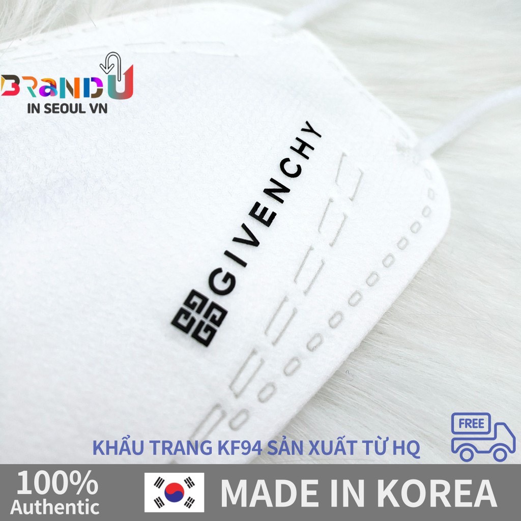 1 túi 5 cái khẩu trang KF94 kháng khuẩn in thương hiệu GIVENCHY / Khẩu trang họa tiết hàng hiệu/ Khẩu trang in hình logo