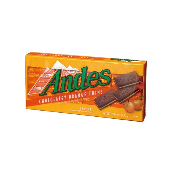 Kẹo chocolate Andes Orange thins 28c 132g Hộp