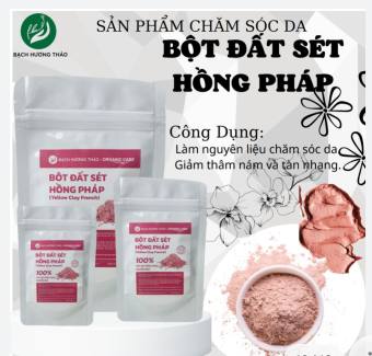 BỘT ĐẤT SÉT HỒNG PHÁP cosred ( Pink clay French), Mặt nạ bột làm đẹp da, bạch hương thảo
