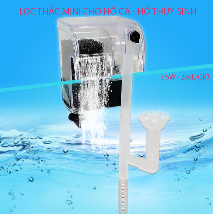 Máy  lọc nước bể cá hồ vi sinh - treo thành hồ
