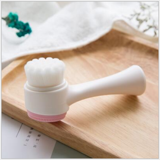 Cọ Rửa Mặt 2 Đầu, Cọ Massage Cầm Tay Làm Sạch Da Mặt