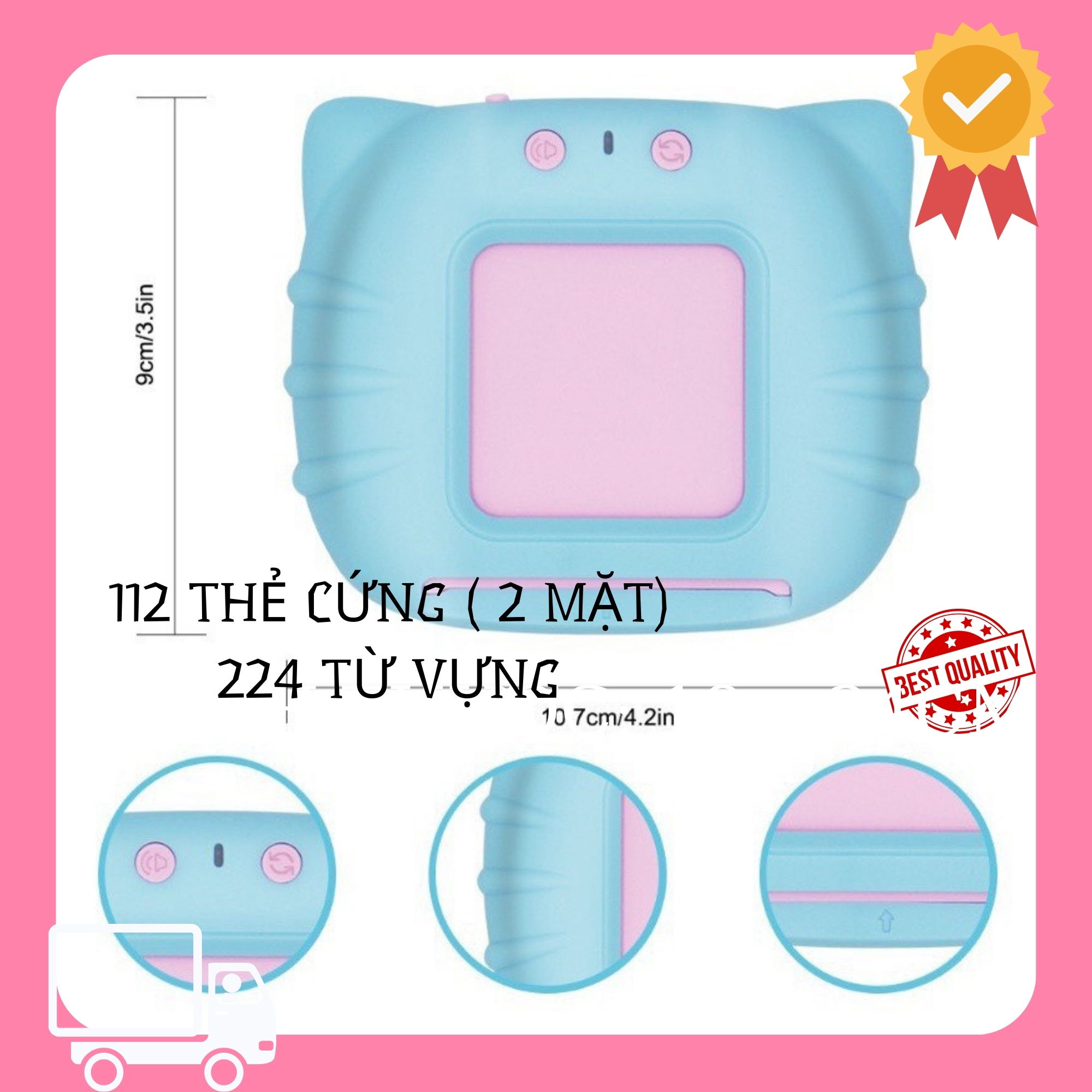 [ Mới] Máy Đọc Thẻ Flashcard Tiếng Anh Dành Cho Trẻ Em Gồm 224 Từ Vựng Cho Bé, Hình Dáng Con Vật Và Âm Thanh Sống Động – HỒNG NHUNGG STORE