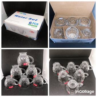 👍 Bộ 6 Ly Thủy Tinh Bầu Lùn Uống Trà ( bộ 6 ly thủy tinh )