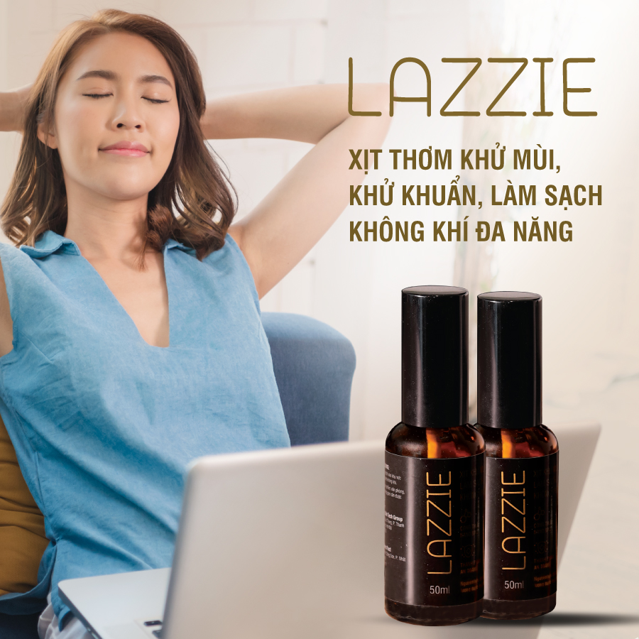 Chai xịt khử khuẩn - khử mùi cao cấp LAZZIE