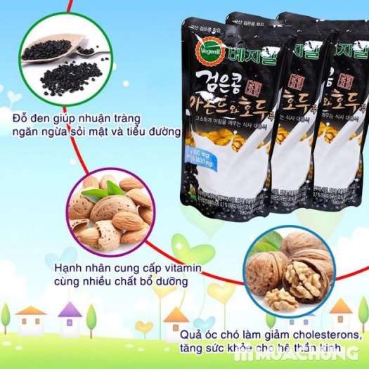 HOT SALE [ ÍT ĐƯỜNG - VEGEMIL ]  SỮA HẠT ÓC CHÓ HẠNH NHÂN ĐẬU ĐEN HÀN QUỐC  20 túi x 190ml- - Sữa bà bầu