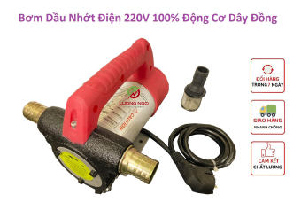 Máy bơm dầu nhớt 220V, dùng bơm dầu diesel, bơm dầu thủy lực, bơm dầu nhớt bôi trơn và hóa chất