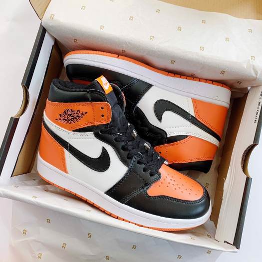 Giày thể thao, giày air jordan 1 Shattered Backboard, giày jordan đen cam cổ cao nam nữ phong cách thời trang