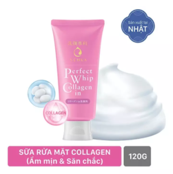 Sữa Rửa Mặt Ẩm Mịn Và Săn Chắc Senka Perfect Whip Collagen In - 120g