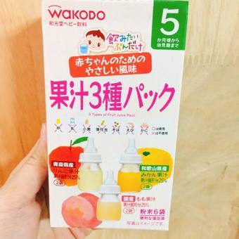 Trà hoa quả Wakodo mix 3 vị cho bé từ 5 tháng tuổi