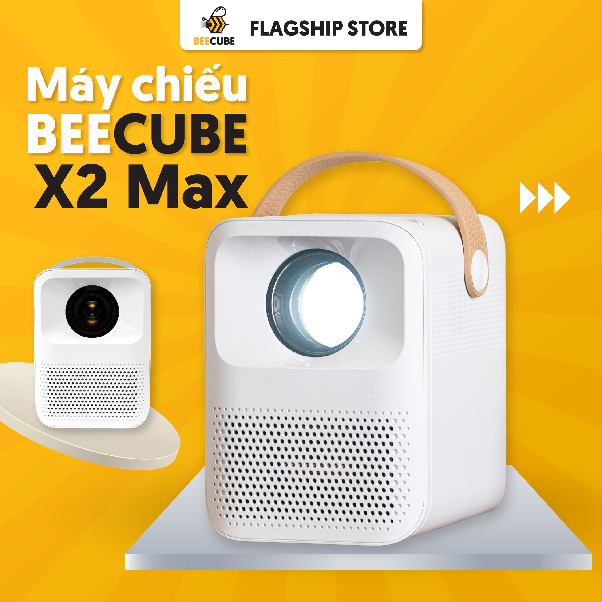 Máy Chiếu Mini BeeCube X2 MAX - Độ Phân Giải FullHD 1080P - Bảo Hành 12 Tháng