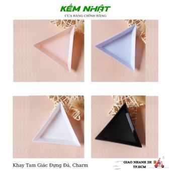 Khay Tam Giác Đựng Đá Nail, Charm Nail, Hoa Bột