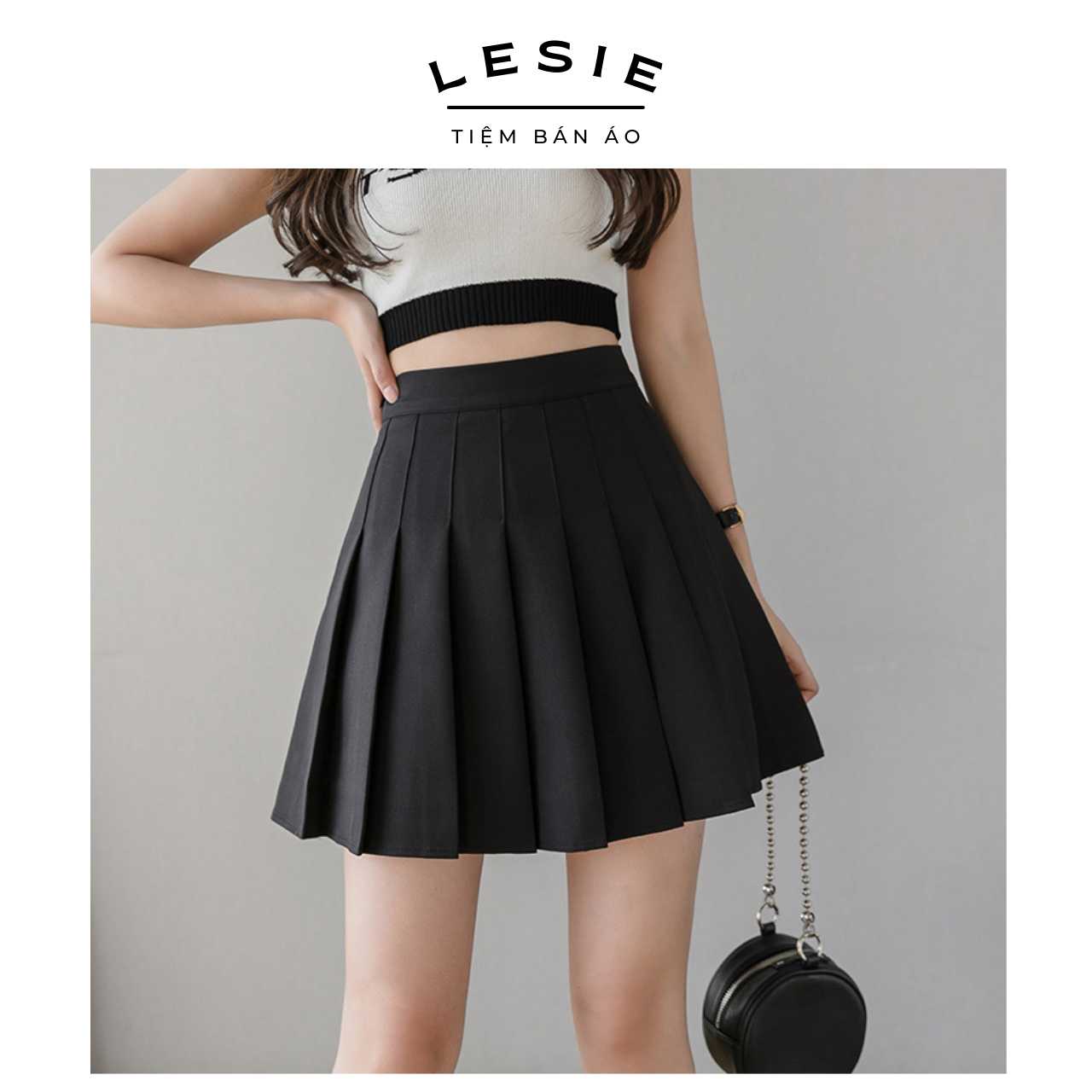 Chân váy tennis xếp ly có quần trong - leise