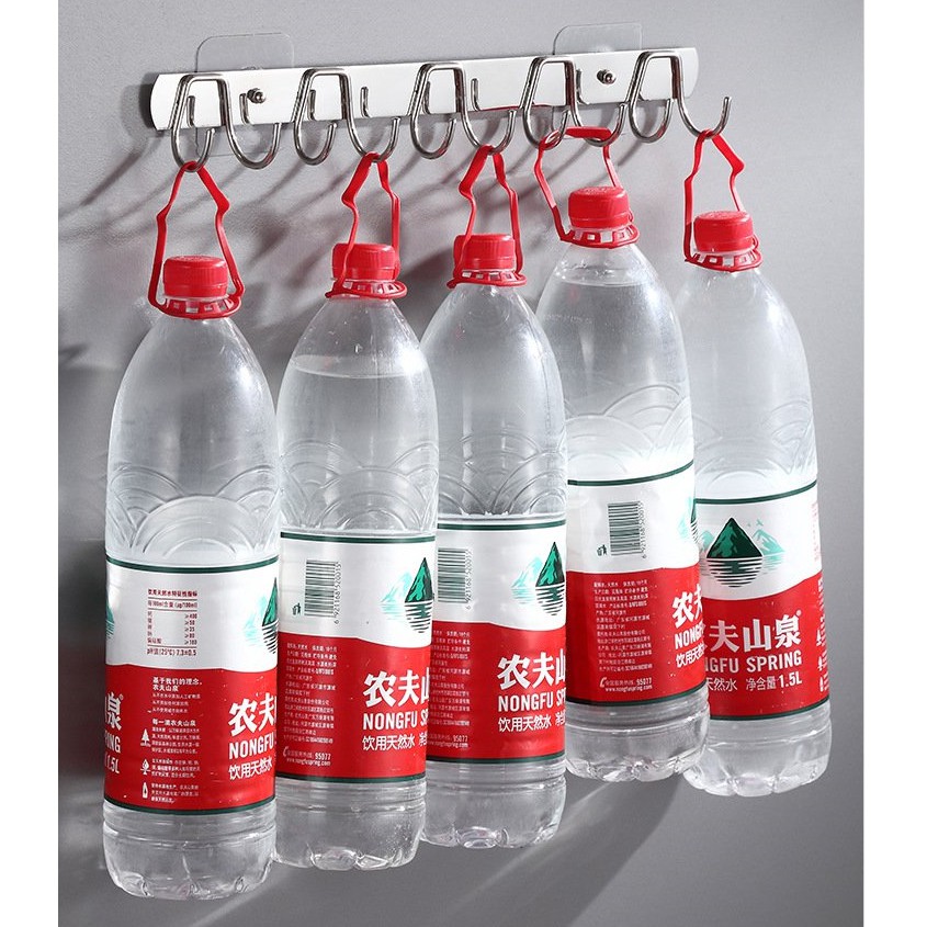 Thanh treo quần áo không cần khoan 10 móc, thanh treo quần áo thông minh, thanh treo quần áo inox 304