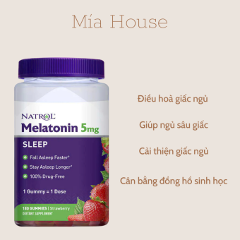 Kẹo ngủ ngon Natrol Melatonin Sleep Gummies 5mg Mỹ