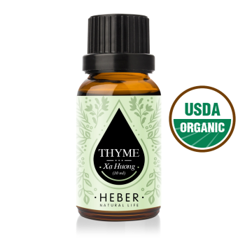 Tinh Dầu Xạ Hương Thyme Essential Oil Heber Vietnam, 100% Thiên Nhiên Nguyên Chất, Cao Cấp Nhập Khẩu, Kiểm Nghiệm Quatest 3