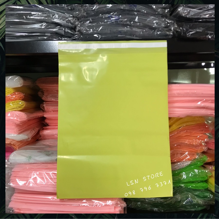 FULL SIZE - 1KG Túi Gói Hàng Niêm Phong Màu Xanh Bơ Cao Cấp - Túi Đóng Hàng Niêm Phong PE Trơn Bóng 