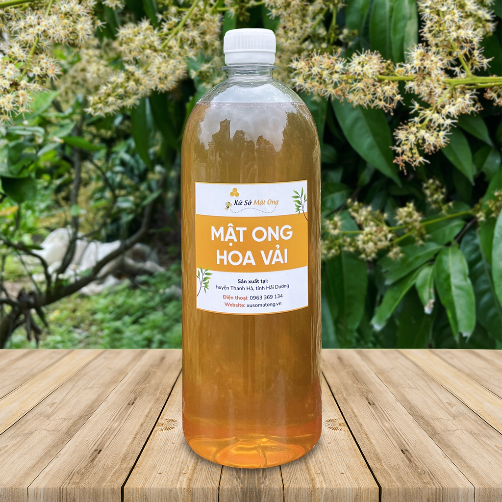 Mật ong hoa vải nguyên chất 1 lít - xứ sở mật ong