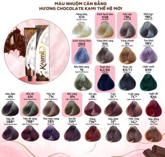 Màu nhuộm tóc Kami cân bằng, phủ bạc (không kèm trợ nhuộm)