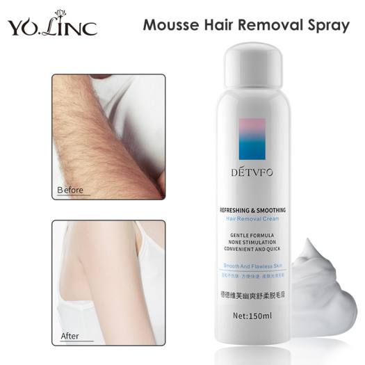 Chai Xịt Tẩy Lông DETVFO 150ml Mới Dùng Siêu Thích | Kem Tẩy Lông DETVFO Dạng Xịt Dịu Nhẹ Không Đau