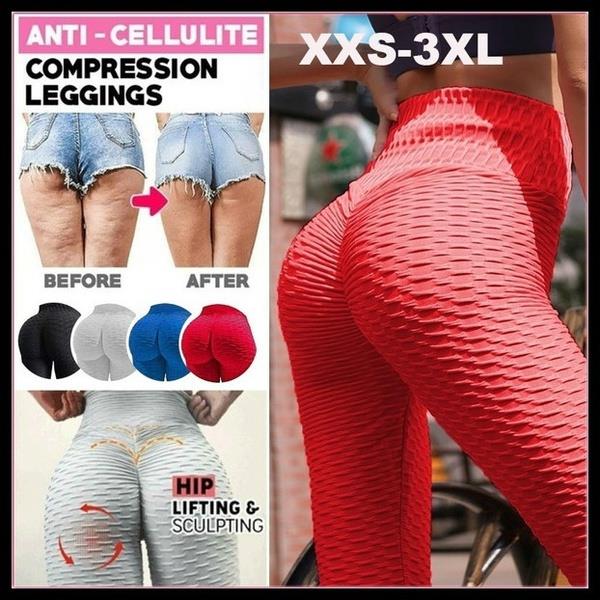 TIK Tok Leggings for Women, Anti Cellulite High Waisted Tummy Control Yoga  Pants for Workout Running 