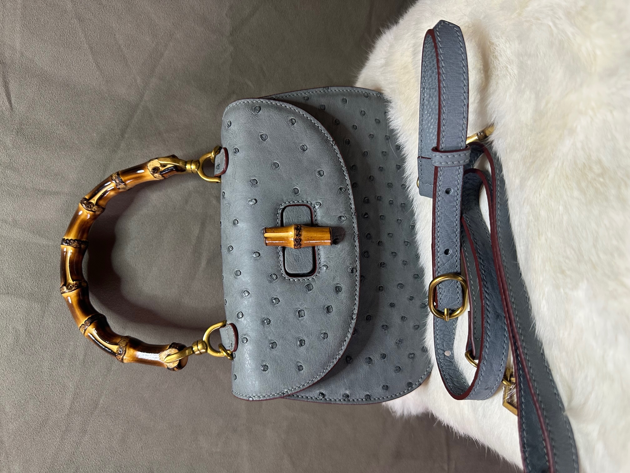 🇯🇵 [NEW] Ostrich leather bag from Japan, Luxury, Bags & Wallets on  Carousell