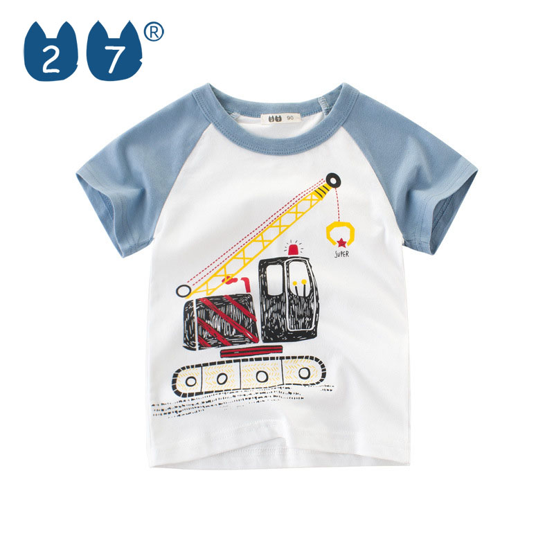 27Kids Store hook machine Short Sleeve T-shirt Baby Boys Girls (1Y-8Y) crane ราคา 158 บาท*ส่งฟรี