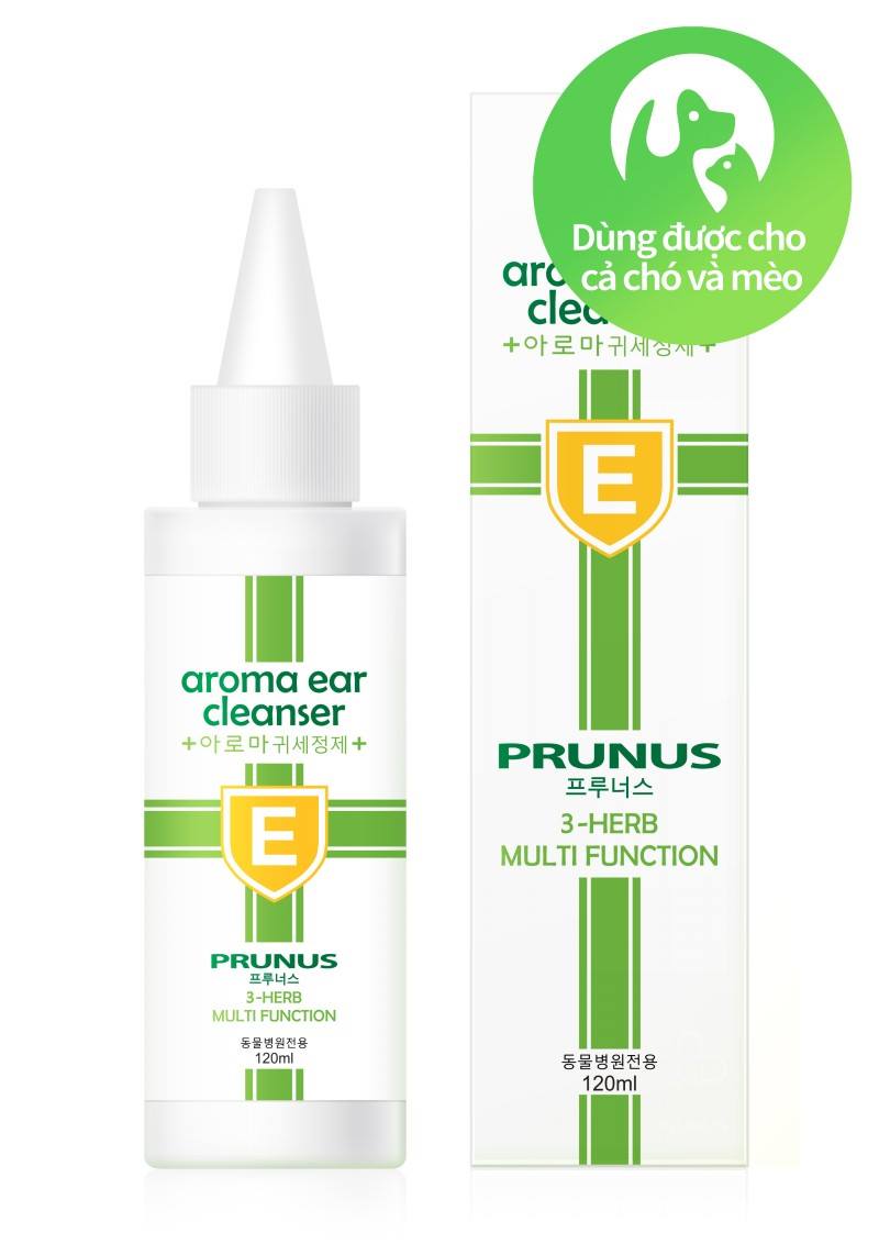 Nước rửa tai diệt khuẩn ngừa nhiễm trùng cho chó và mèo hiệu Prunus 120ml