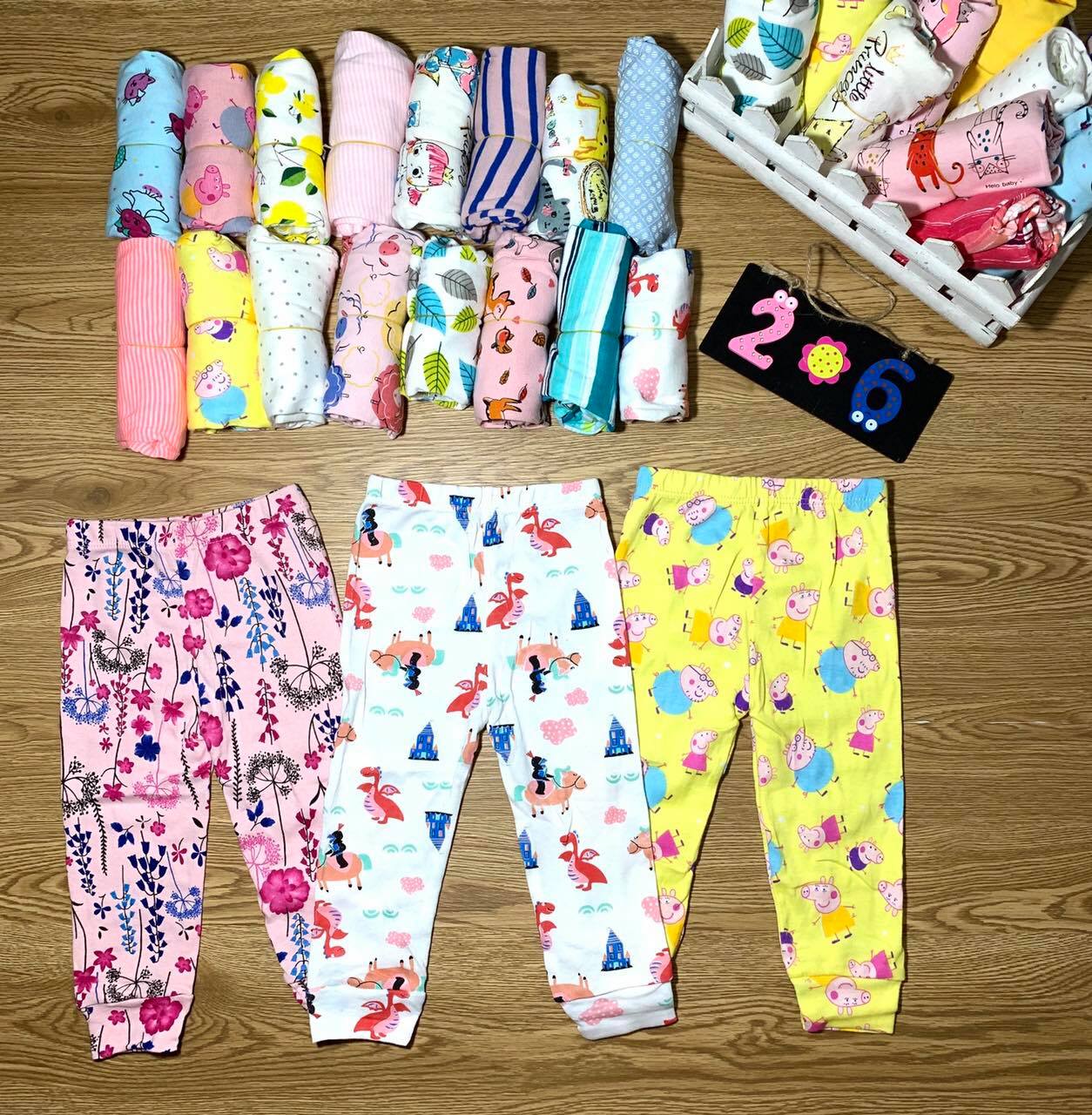 set 10 Quần dài bozip bé gái hàng xuất xịn màu sắc dễ thương 7 -19 KG [MD02]quần dài mặc ngủ bé gái- quần borip xuất khẩu